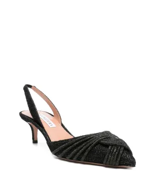 Aquazzura 60mm beaded slingback heeled pumps - Black - サムネイル2