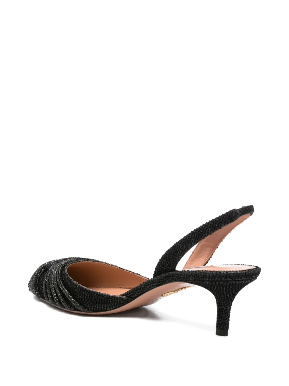 Aquazzura 60mm beaded slingback heeled pumps - Black - 画像3