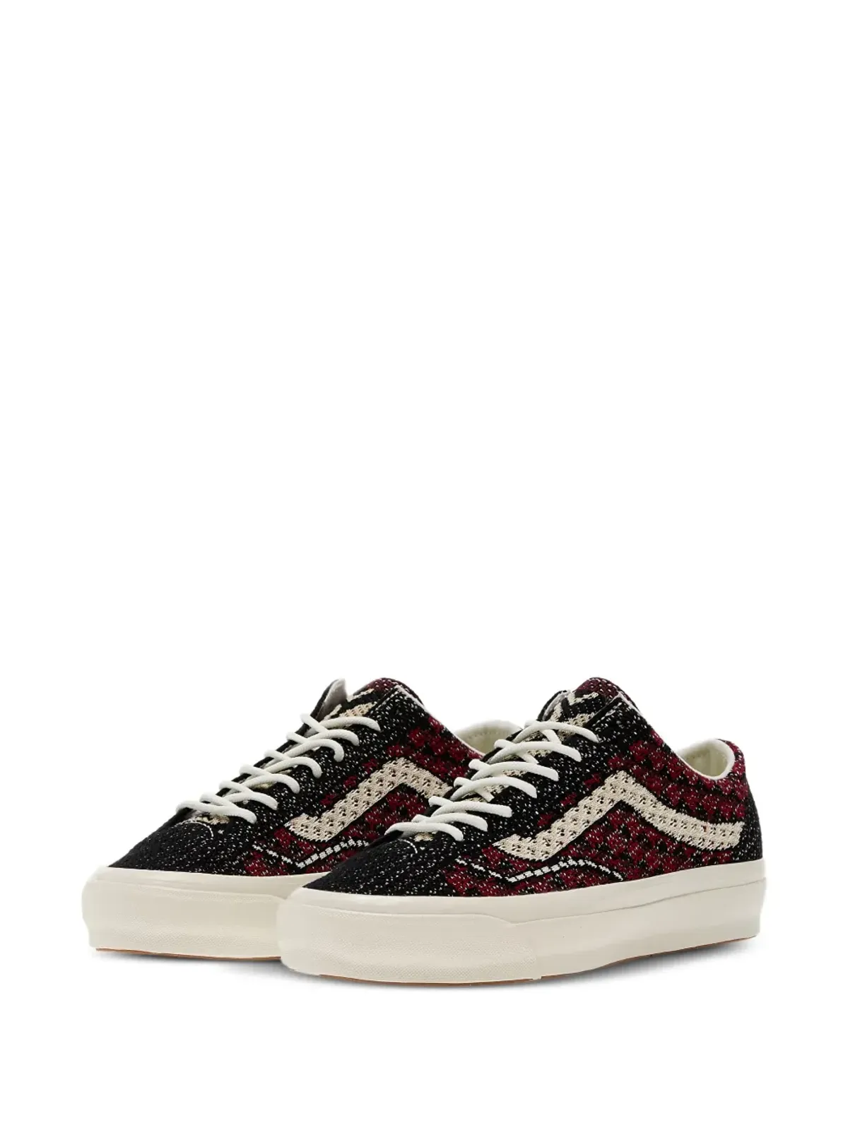 Vans オールドスクール チェック柄スニーカー レッド - 画像2