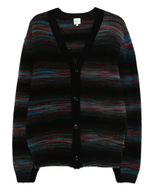 Paul Smith ストライプ柄 ボタン付きカーディガン ブラック - サムネイル1