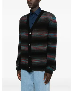 Paul Smith ストライプ柄 ボタン付きカーディガン ブラック - サムネイル3