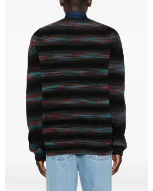 Paul Smith ストライプ柄 ボタン付きカーディガン ブラック - サムネイル4