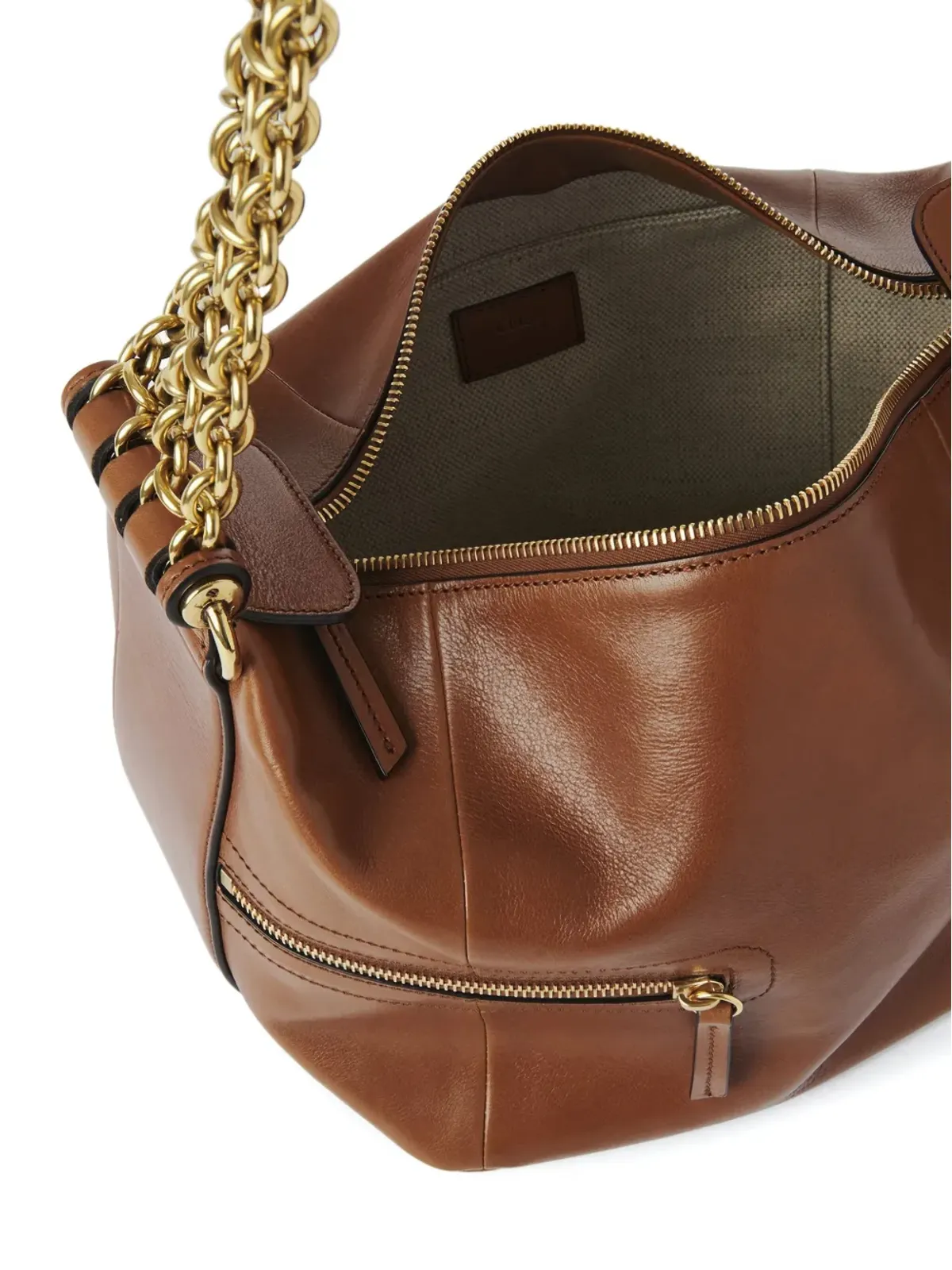 Chloé チェーン・トリム レザーバッグ - ブラウン - 画像4