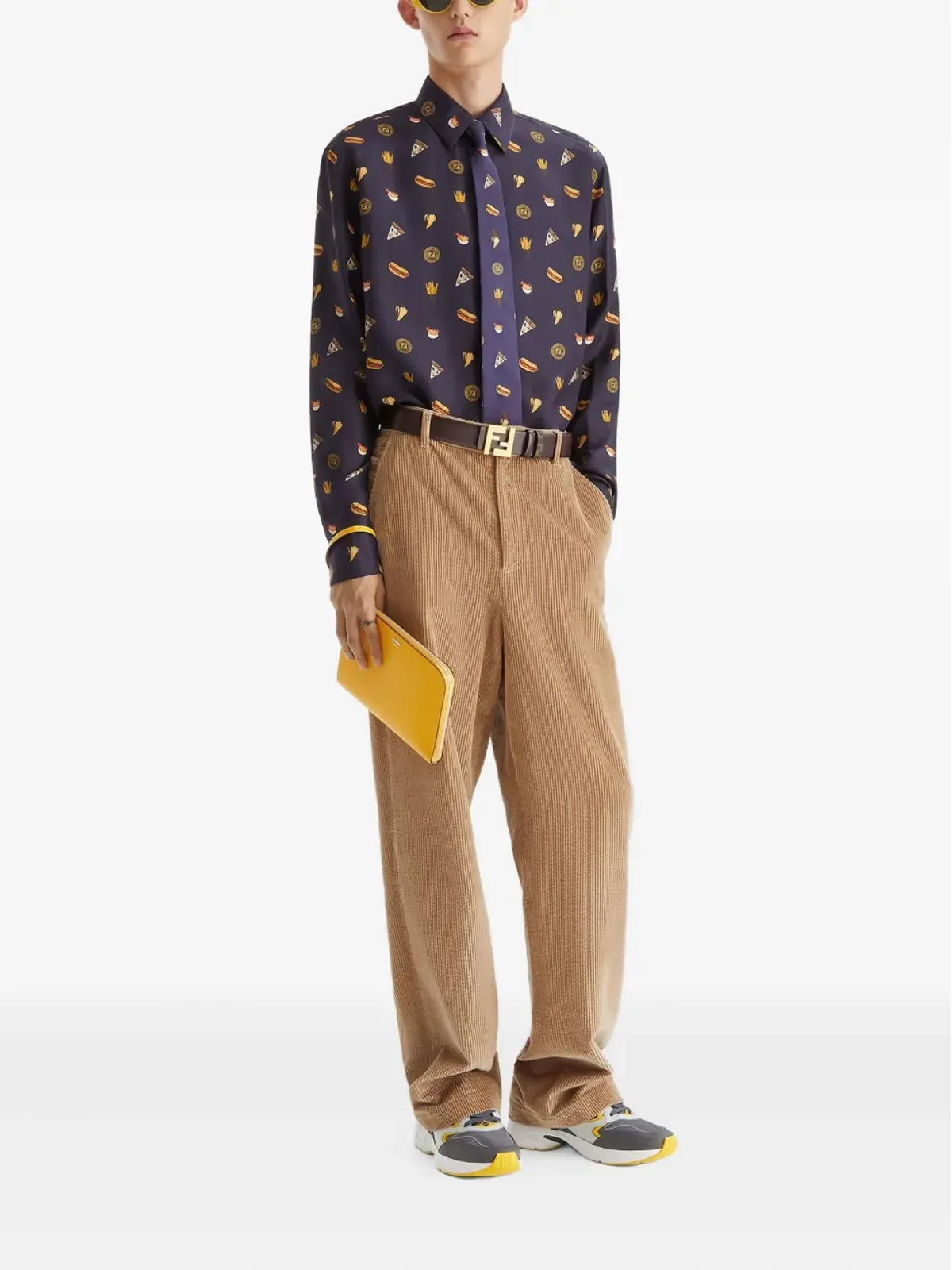 FENDI グラフィックプリントシャツ ブルー - 画像2