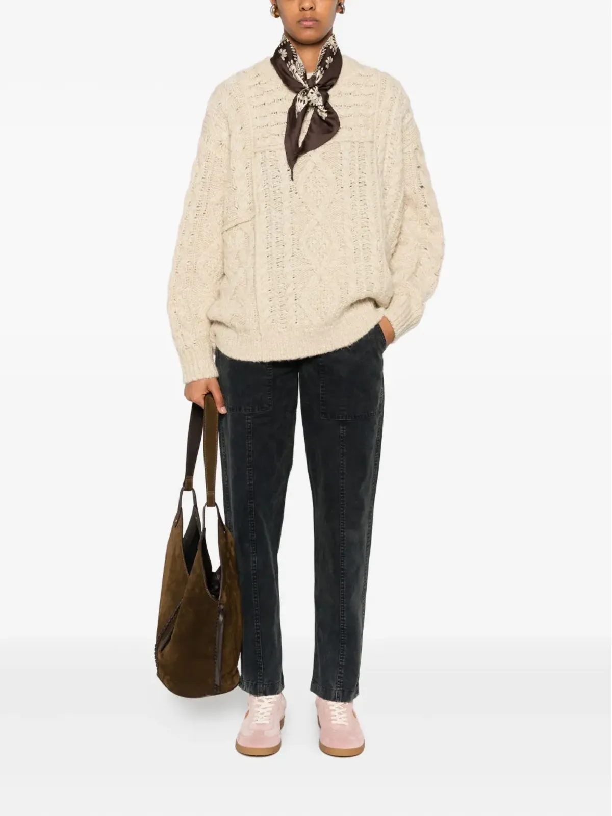 MARANT ÉTOILE ケーブルニット クルーネックセーター - 画像2