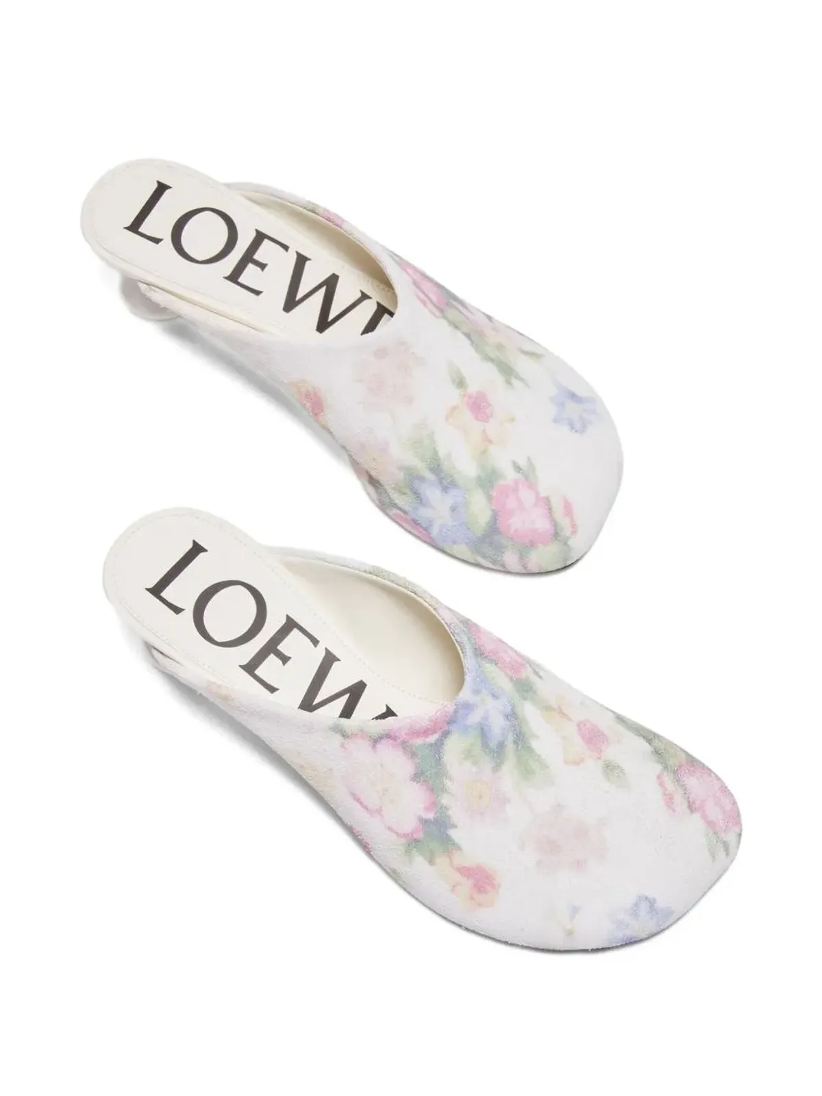LOEWE 花柄プリント カーフレザー ミュール - 画像2