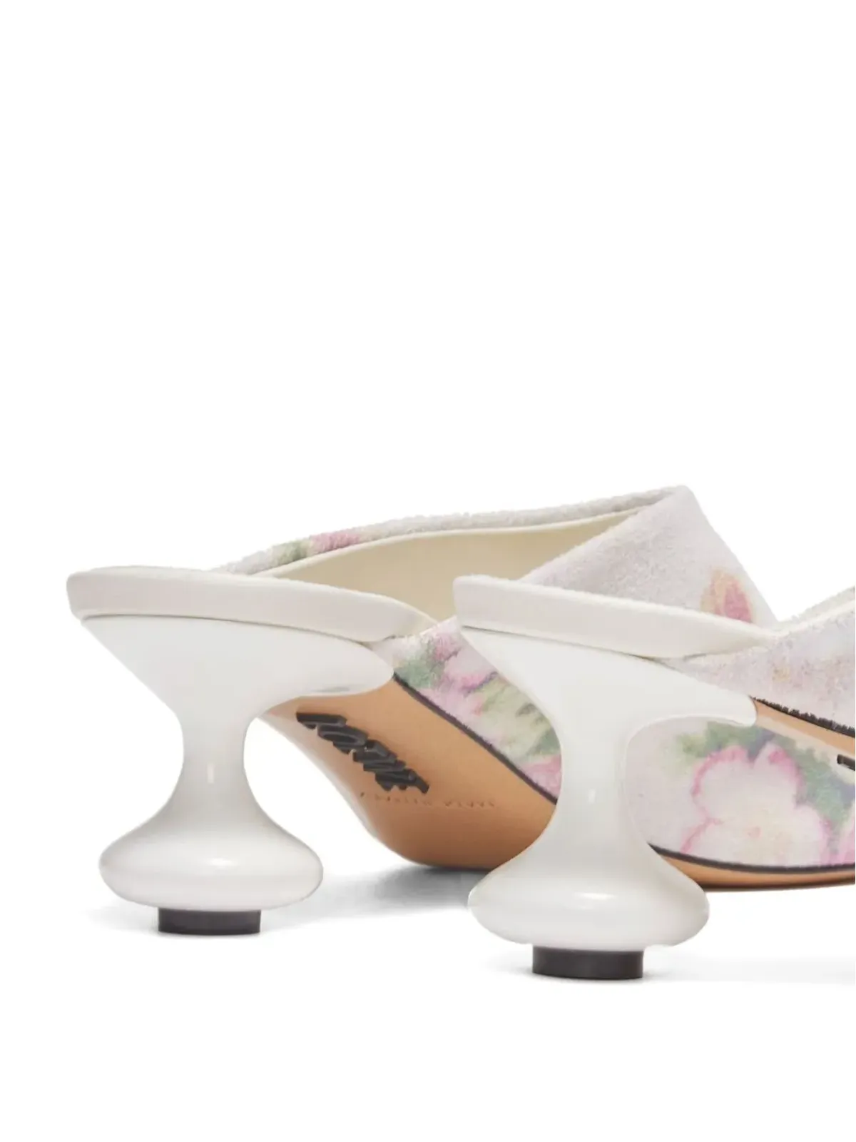 LOEWE 花柄プリント カーフレザー ミュール - 画像4
