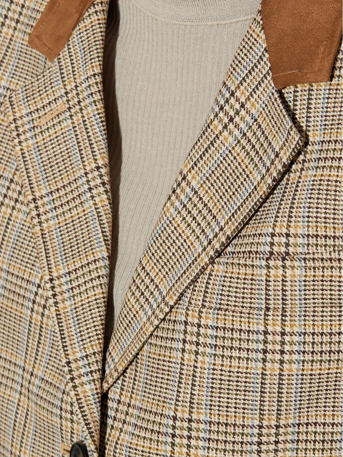 rag & bone チェック柄スエードトリムジャケット - 画像5