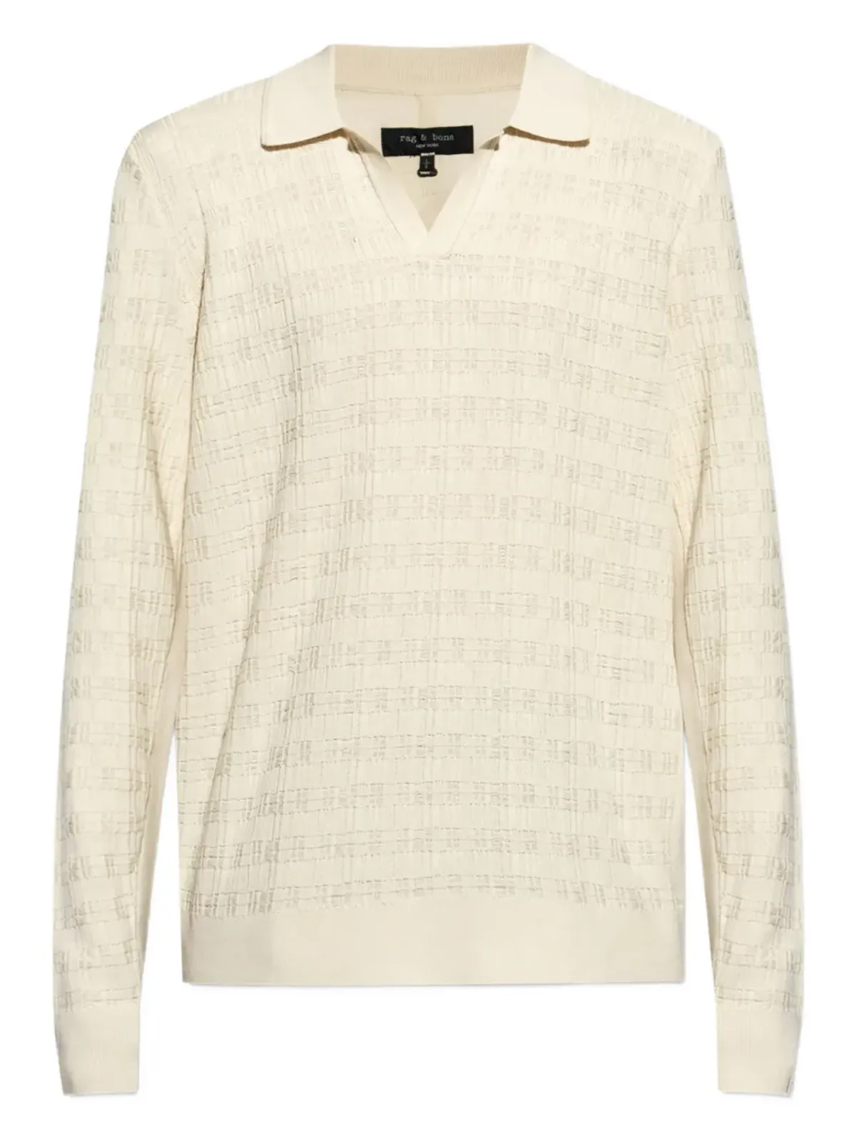 rag & bone テクスチャードポロネックTシャツ - 画像1