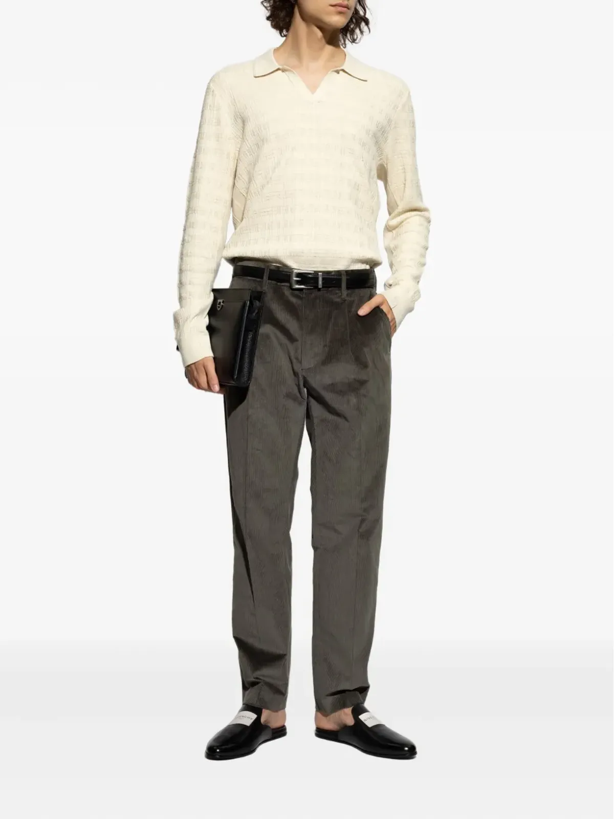 rag & bone テクスチャードポロネックTシャツ - 画像2
