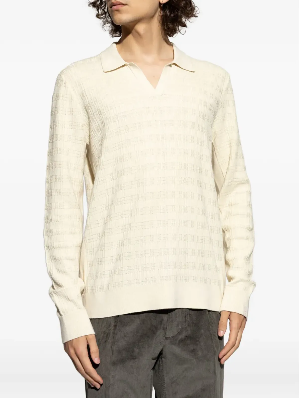 rag & bone テクスチャードポロネックTシャツ - 画像3