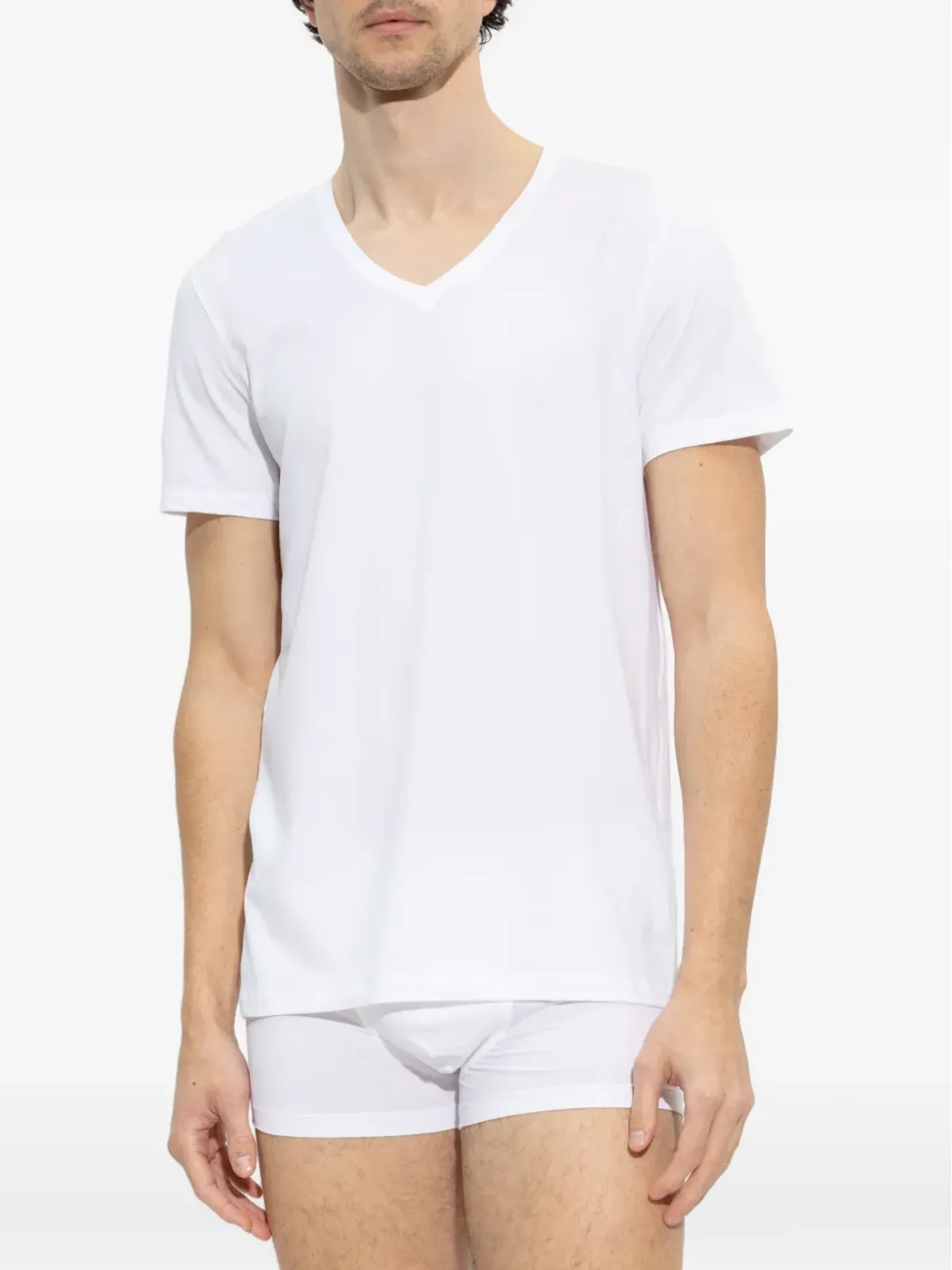 Hanro VネックTシャツ - 画像2