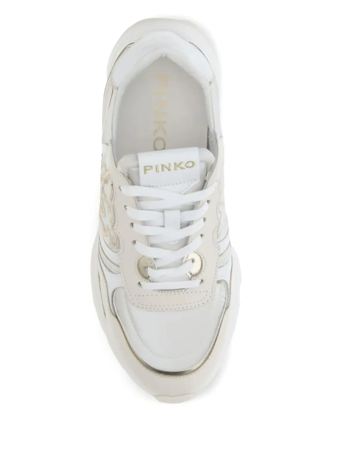 PINKO Zoe ロゴディテール レザー スニーカー - 画像4