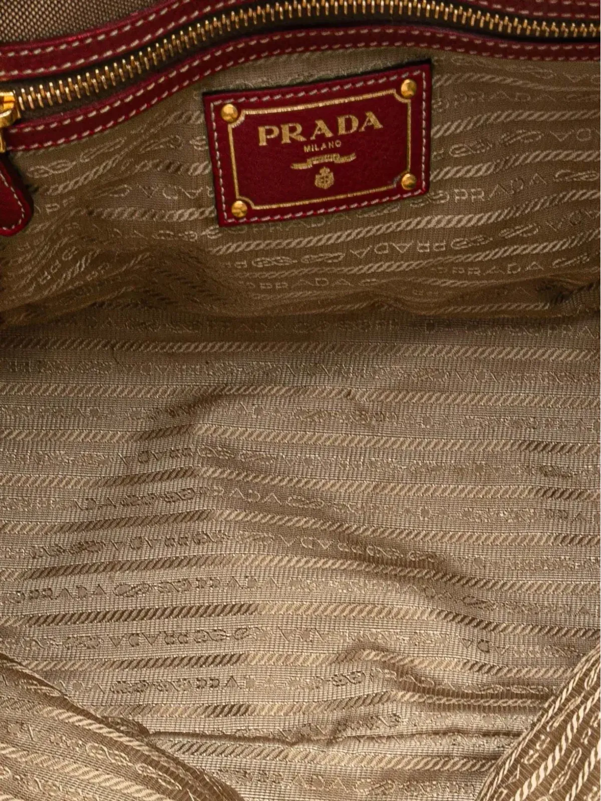 Prada Pre-Owned キャンバス Canapa ロゴ ボウ サッチェル - 画像5