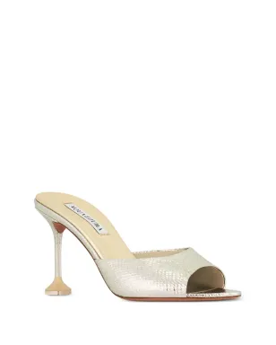 Aquazzura メタリックレザー オープントゥ ミュール - サムネイル2