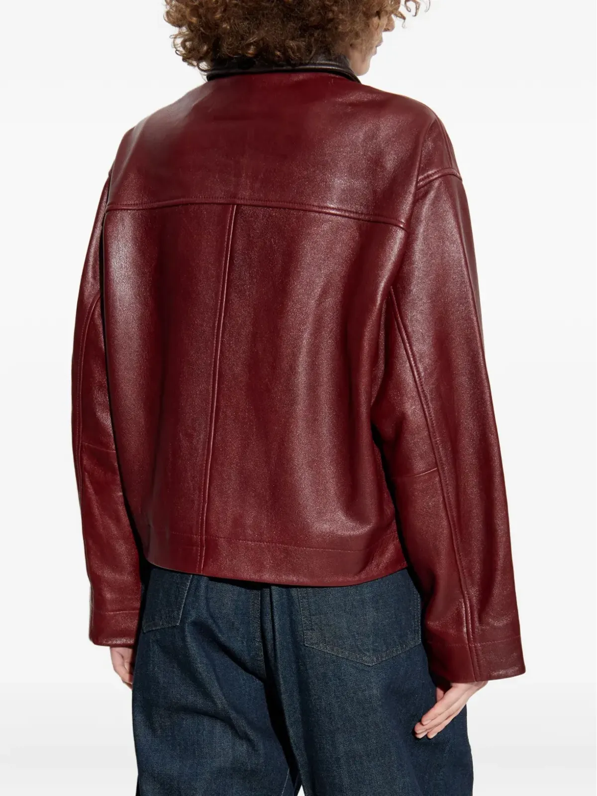 rag & bone フラップポケットラムスキンジャケット - レッド - 画像4