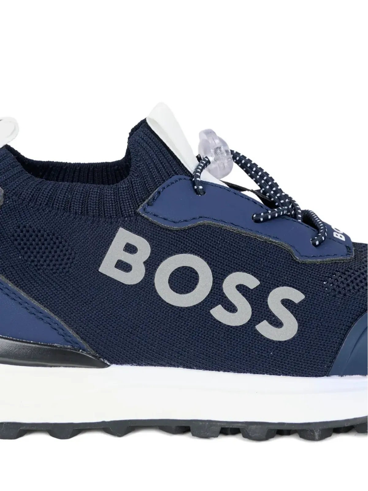 BOSS Kidswear ロゴディテールのニットスニーカー - 画像5