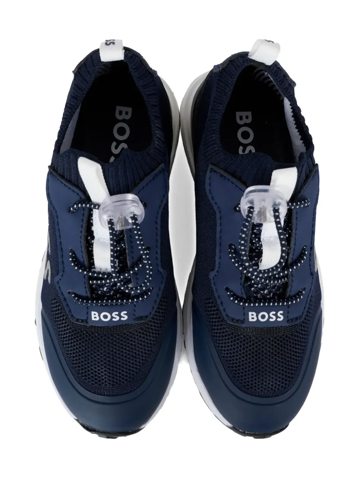 BOSS Kidswear ロゴディテールのニットスニーカー - 画像2