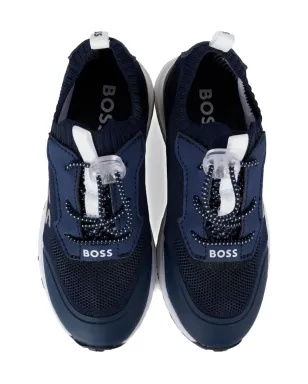 BOSS Kidswear ロゴディテールのニットスニーカー - サムネイル2