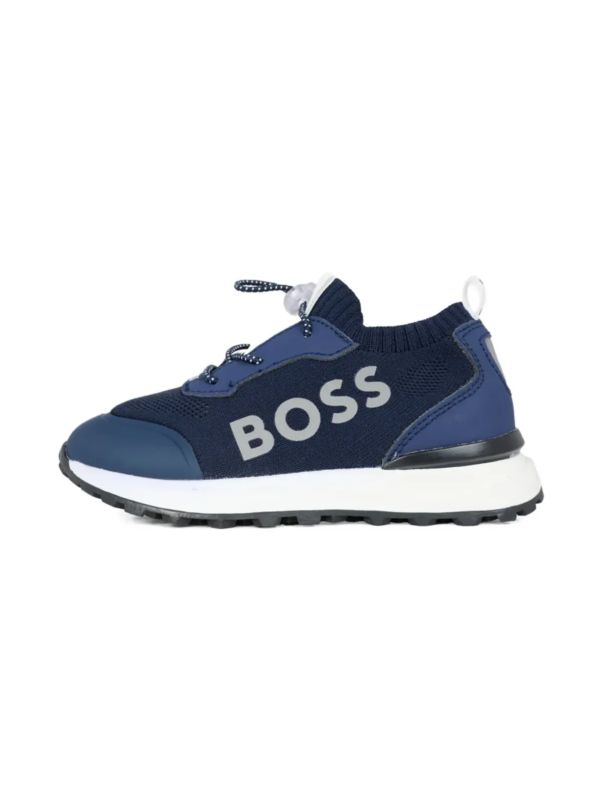 BOSS Kidswear ロゴディテールのニットスニーカー - 画像4