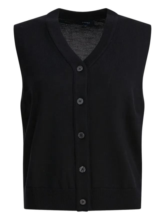 Soeur Soeur Chiara button-up vest - Blackの商品画像