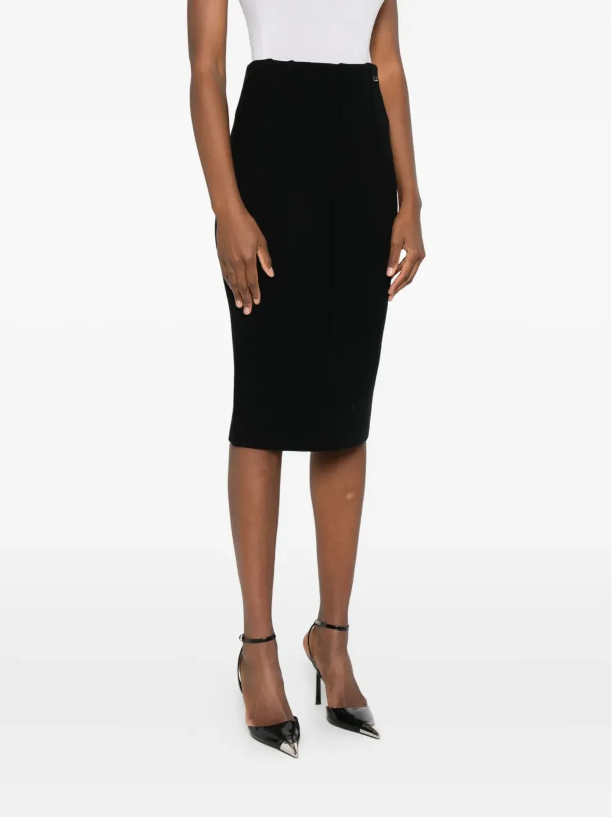 Elisabetta Franchi バックディテール ミディ ペンシルスカート - 画像3