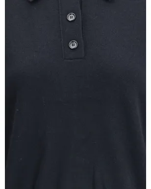 Allude ボタン留めポロトップ - サムネイル3