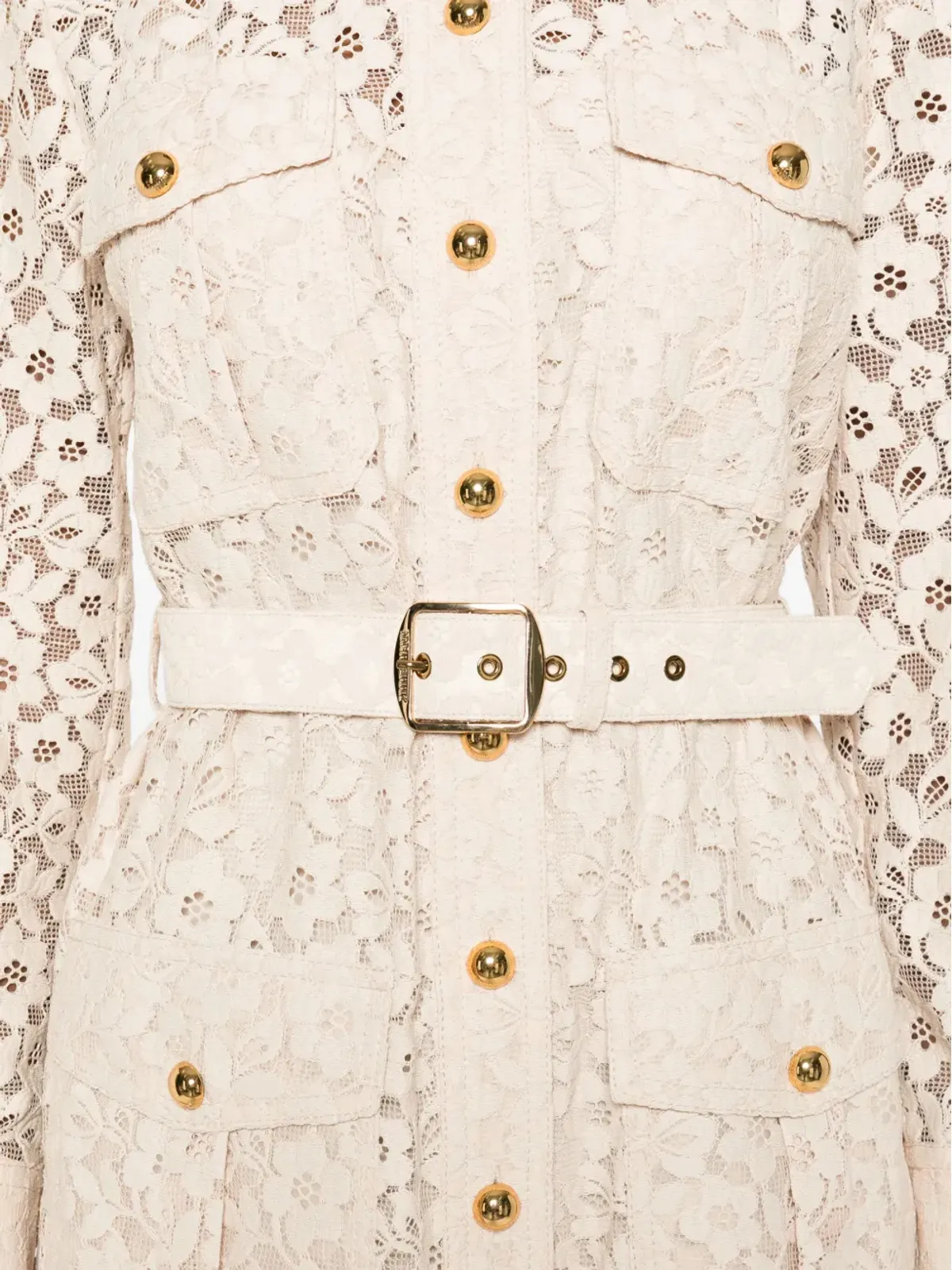 ZIMMERMANN 花柄レースベルト付きミニドレス - 画像5