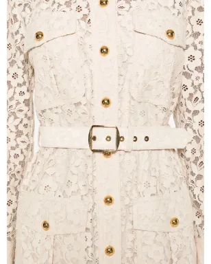 ZIMMERMANN 花柄レースベルト付きミニドレス - サムネイル5