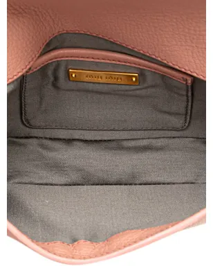 Miu Miu Pre-Owned ピンクのゴートスキン・マドラス クリスタルスタッズ付きクラッチバッグ - サムネイル5