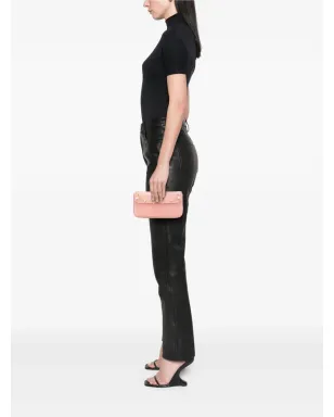 Miu Miu Pre-Owned ピンクのゴートスキン・マドラス クリスタルスタッズ付きクラッチバッグ - サムネイル2