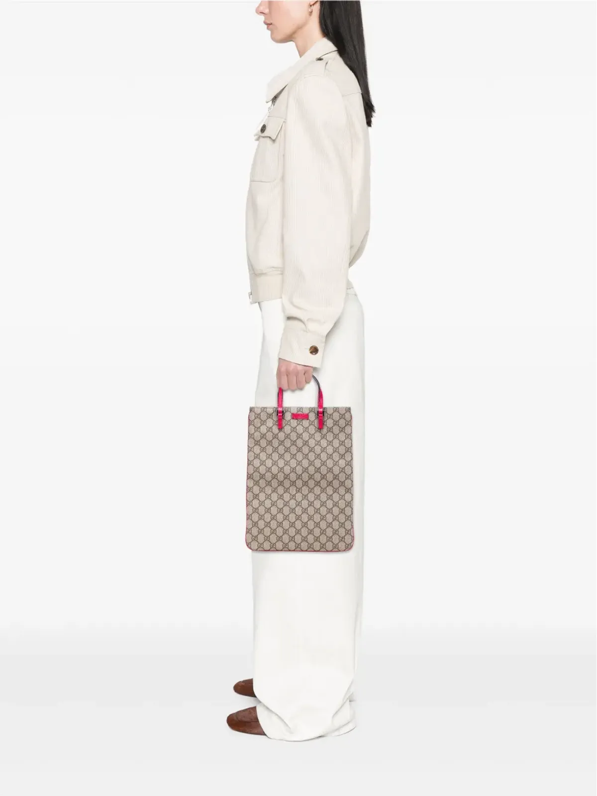 Gucci Pre-Owned GG Supreme トートバッグ ブラウン - 画像2