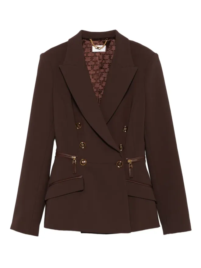 Elisabetta Franchi Elisabetta Franchi ダブルブレストジップディテールジャケットの商品画像