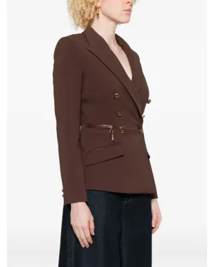 Elisabetta Franchi ダブルブレストジップディテールジャケット - サムネイル3