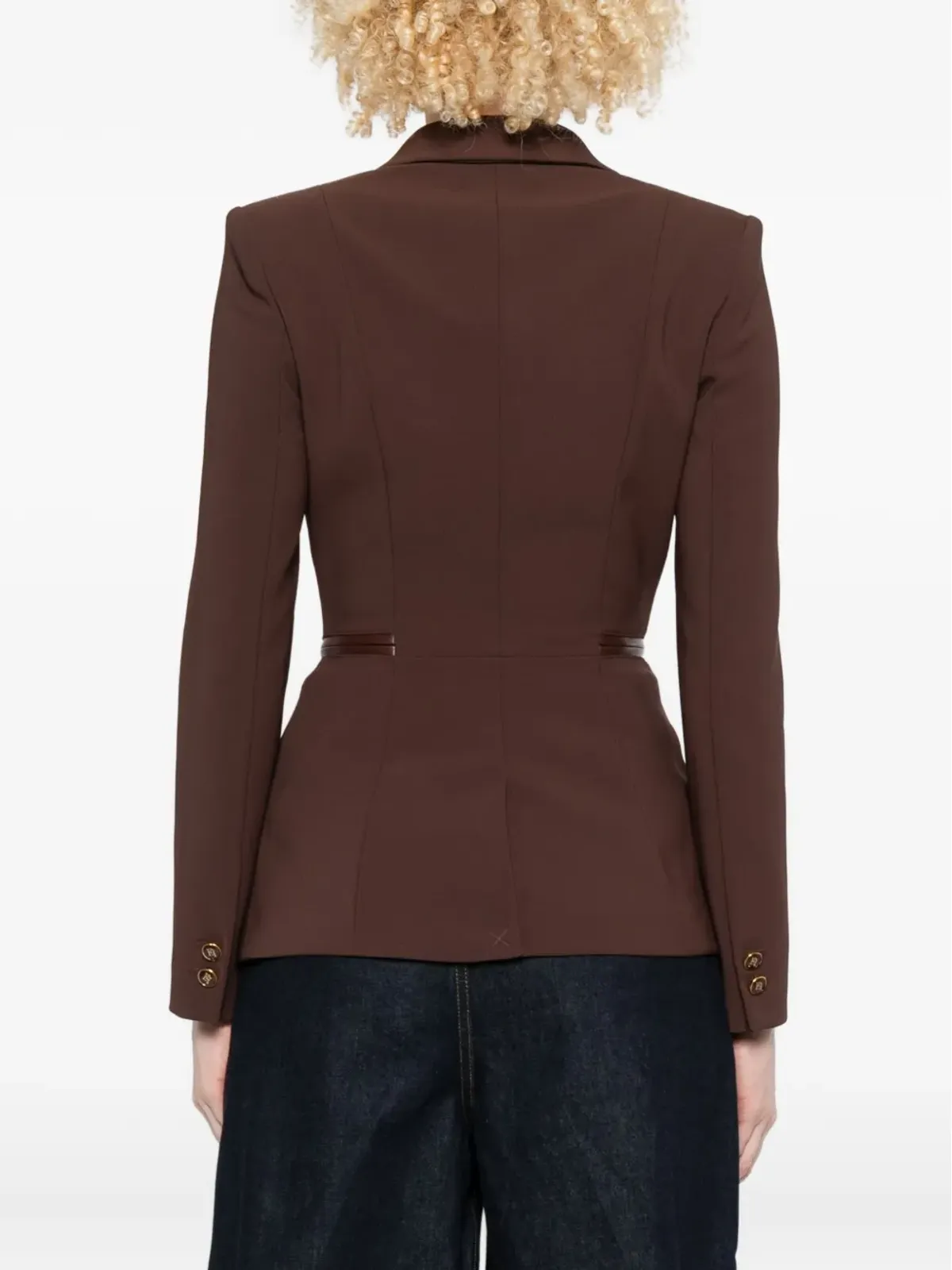 Elisabetta Franchi ダブルブレストジップディテールジャケット - 画像4