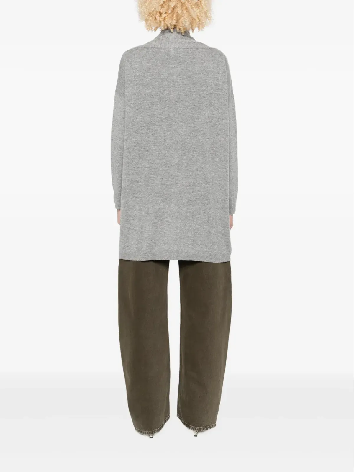 Allude パッチポケット付き オープンフロント カーディガン - 画像4
