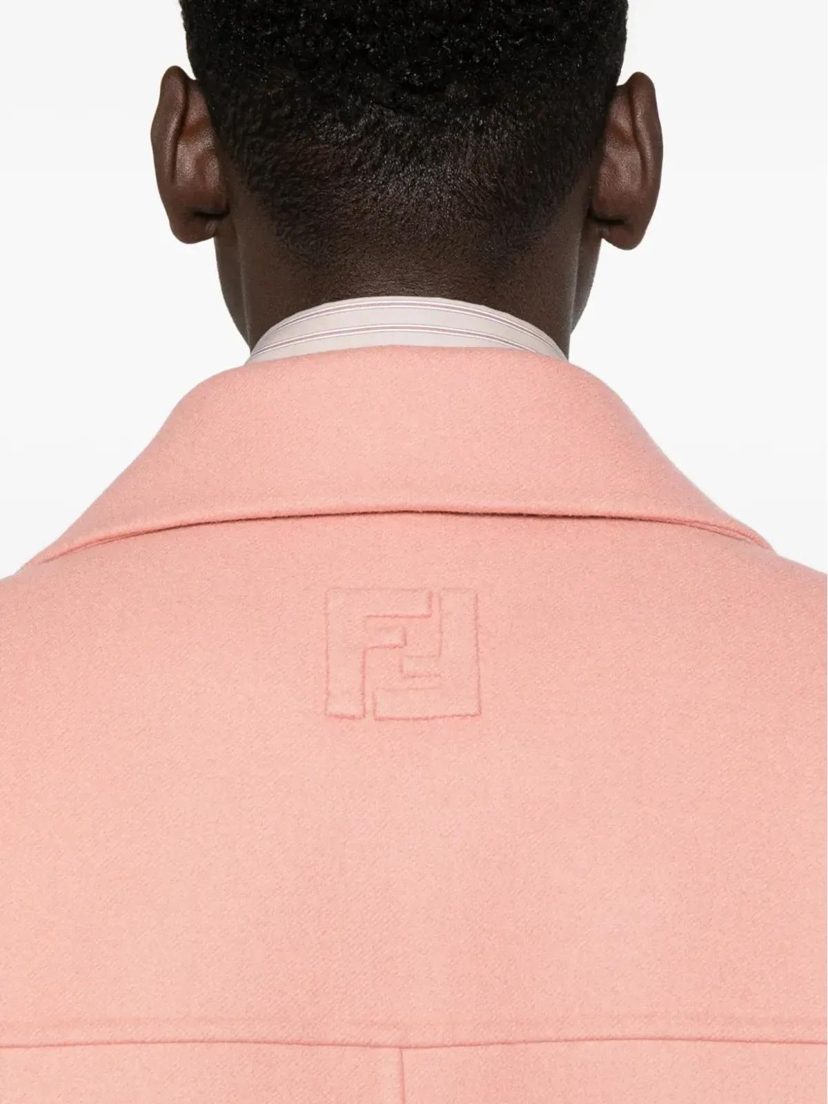 FENDI ダブルブレスト パッチポケット コート - 画像5