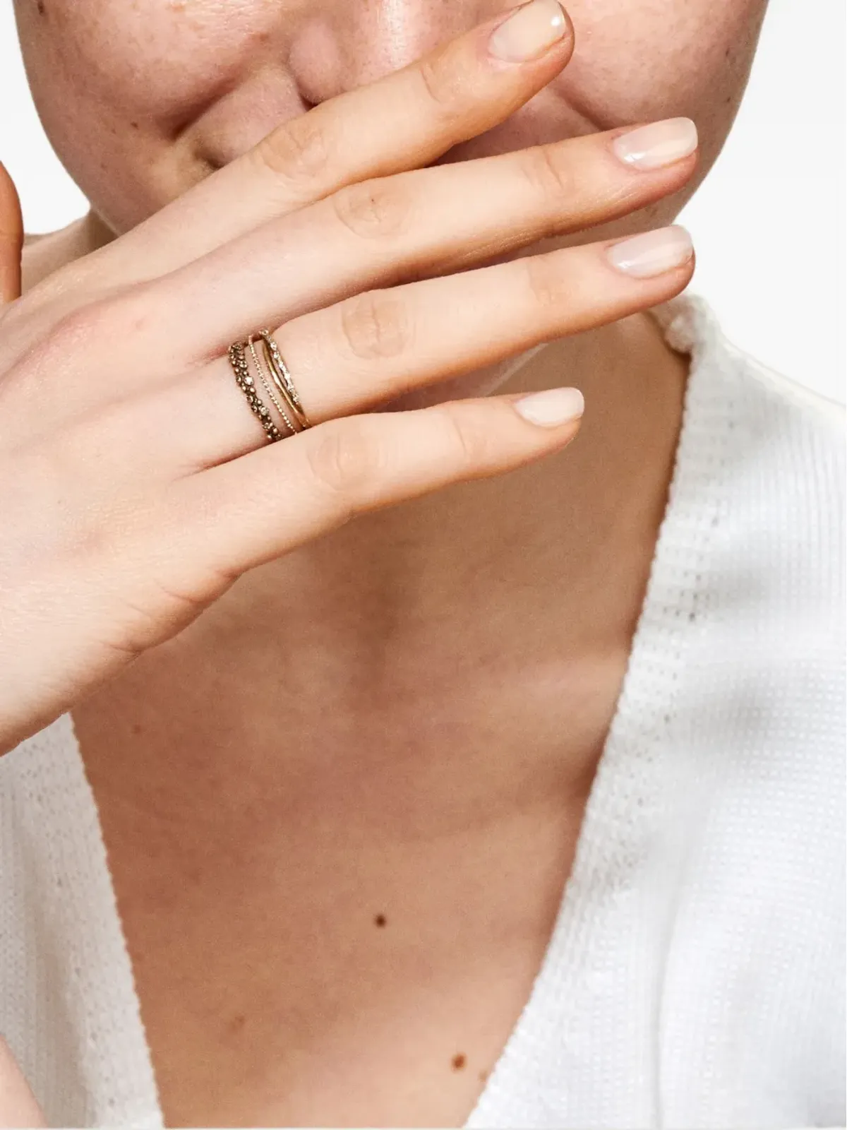 Noguchi 14kt yellow gold Daphne diamond ring - 画像2