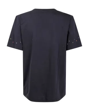 Paul Smith 刺繍袖のコットンTシャツ - ブラック - サムネイル2