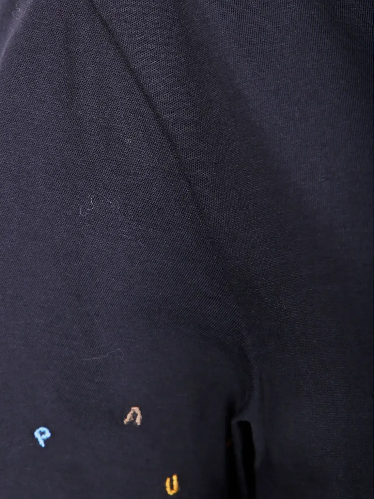 Paul Smith 刺繍袖のコットンTシャツ - ブラック - 画像3