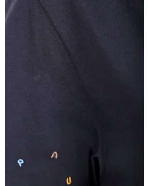 Paul Smith 刺繍袖のコットンTシャツ - ブラック - サムネイル3