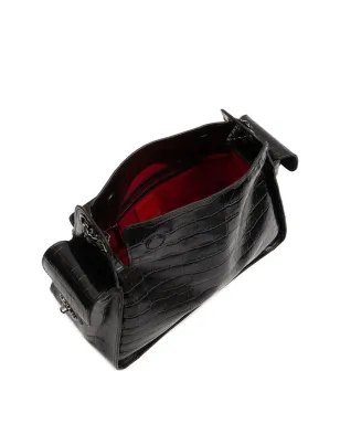 Isla Anne Hobo crocodile-effect chain-link shoulder bag - サムネイル5