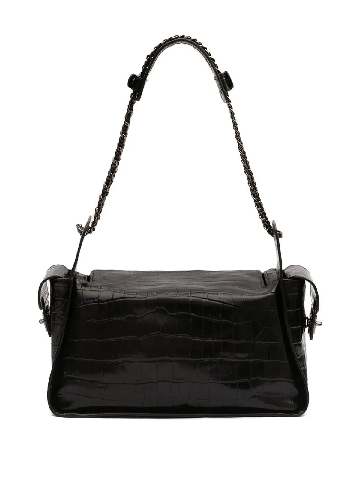 Isla Anne Hobo crocodile-effect chain-link shoulder bag - 画像2