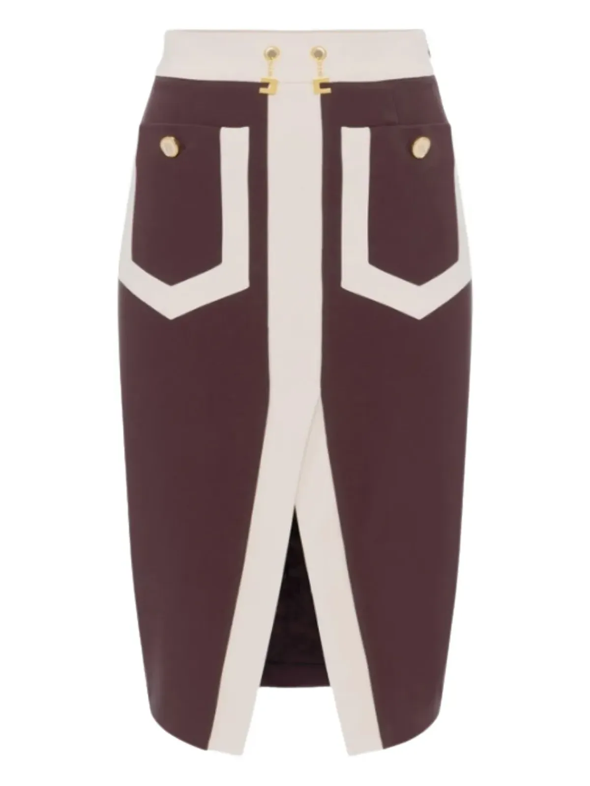 Elisabetta Franchi パッチポケット ミディスカート - レッド - 画像1