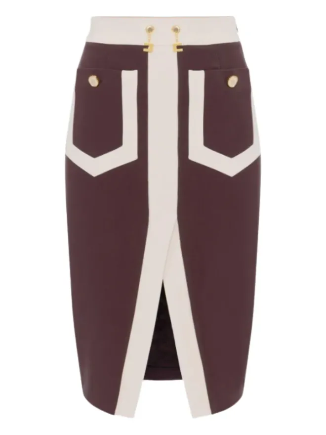 Elisabetta Franchi Elisabetta Franchi パッチポケット ミディスカート - レッドの商品画像