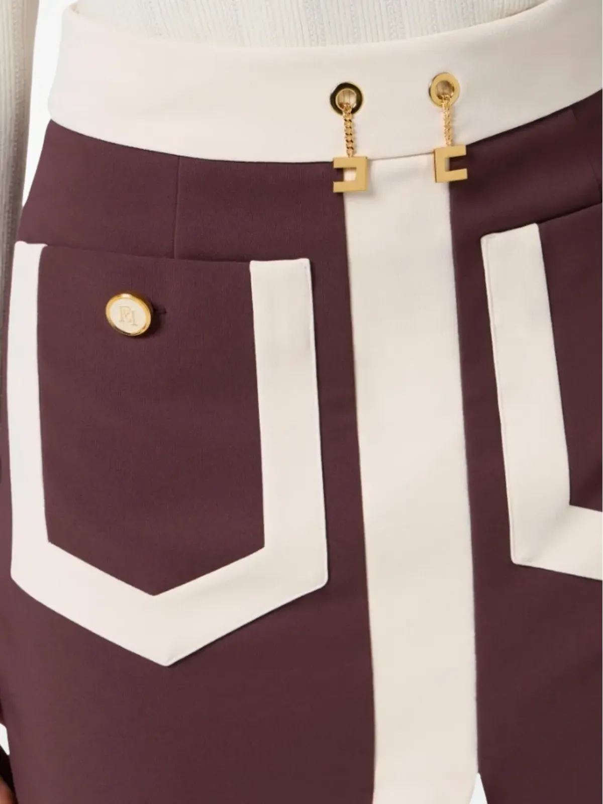 Elisabetta Franchi パッチポケット ミディスカート - レッド - 画像4
