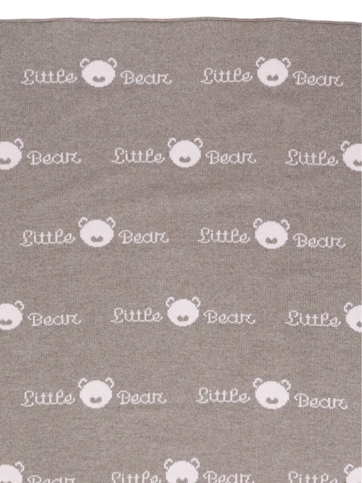 Little Bear クマ柄ウールブランケット ブラウン - 画像3