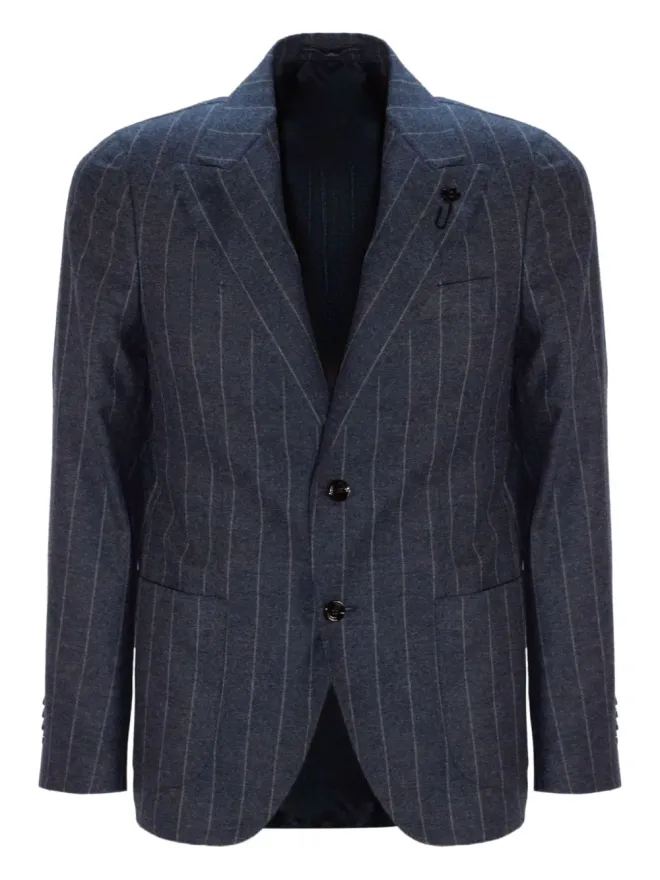 Lardini Lardini ピンストライプ ラペル ブレザーの商品画像