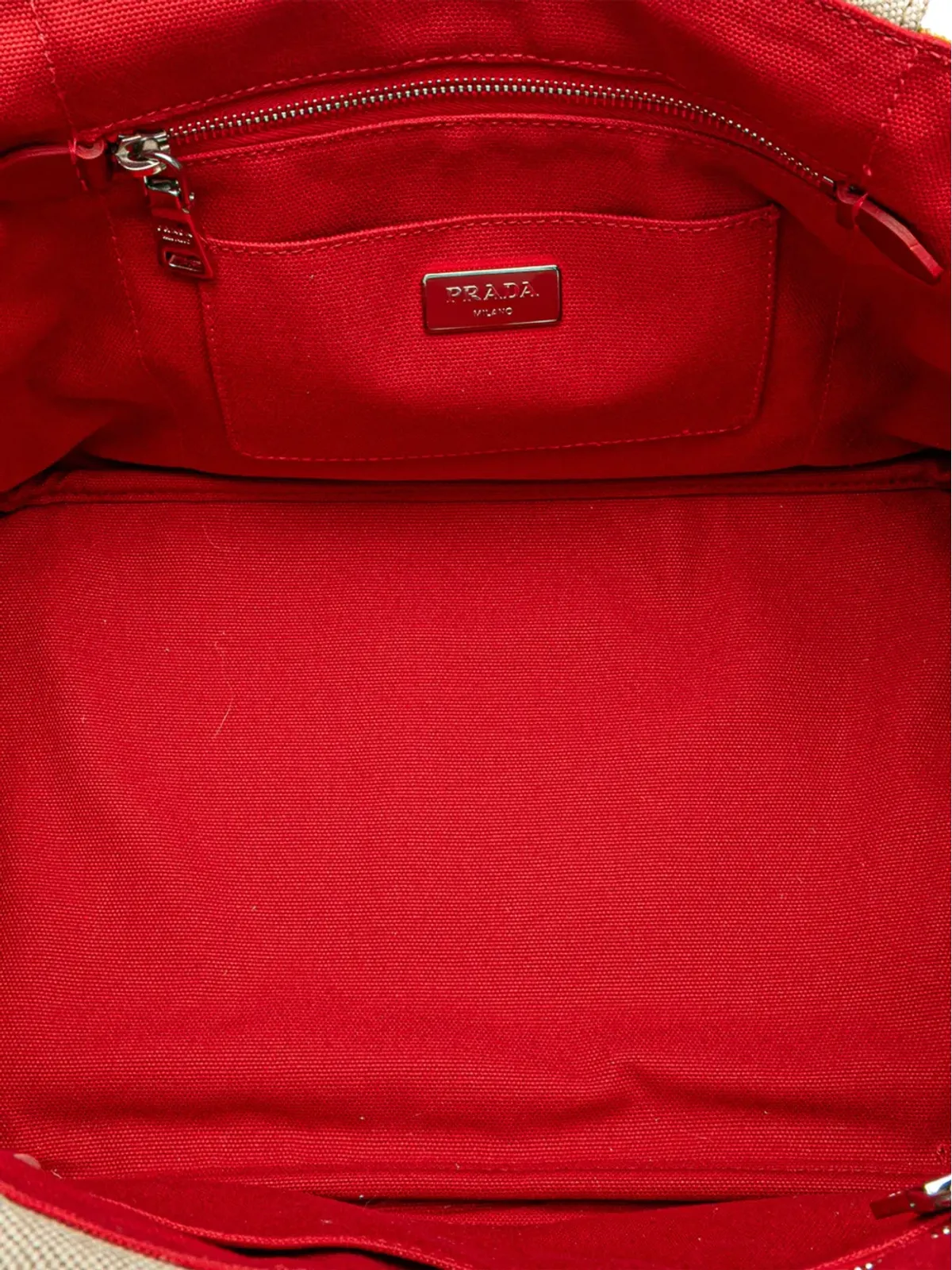 Prada Pre-Owned キャンバス カナパ ミストリノ トートバッグ ブラウン - 画像5