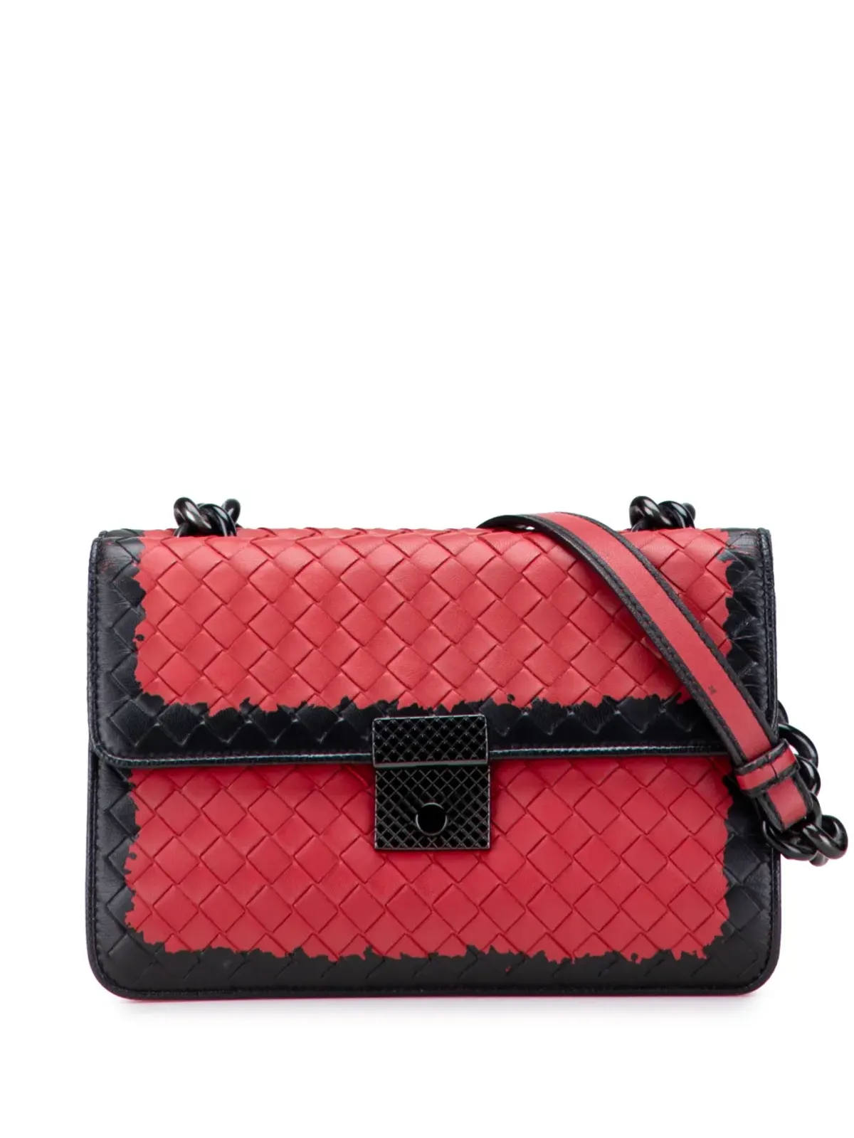Bottega Veneta ビンテージ 2012-2025 Nappa Intrecciato Glass ショルダーバッグ - Black - 画像1